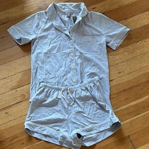 J crew dream cotton pajama set gray small nwt